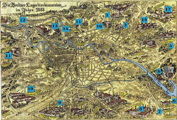 Die Berliner Lagerbierbrauereien im Jahre 1883